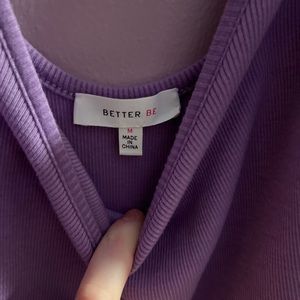 Purple jersey tank top dress